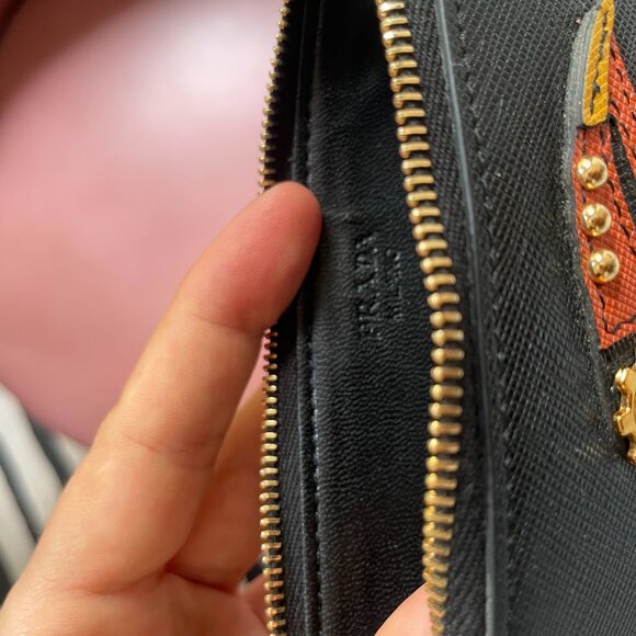 PRADA leather wristlet Toucan print - Picture 6 of 6